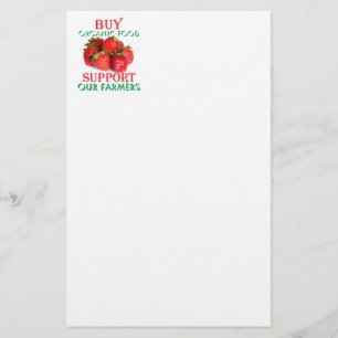 Koop biologisch voedsel briefpapier