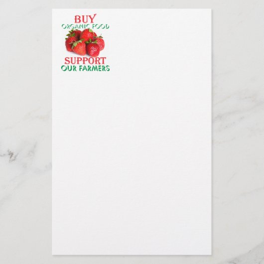 Koop biologisch voedsel briefpapier (Voorkant)