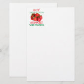 Koop biologisch voedsel briefpapier (Voorkant / Achterkant)