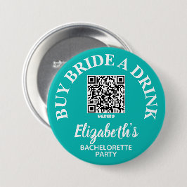 Koop Bride A Drink Bachelorette Party QR Code Ronde Button 7,6 Cm