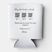 koop bride een drink scan QR code dank uInvitation Blikjeskoeler (Voorkant)