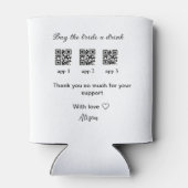 koop bride een drink scan QR code dank uInvitation Blikjeskoeler (Achterkant)