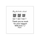 koop bride een drink scan QR code dank uInvitation Rubberstempel (Afrduk)