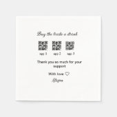 koop bride een drink scan QR code dank uInvitation Servet (Voorkant)