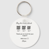 koop bride een drink scan QR code dank uInvitation Sleutelhanger (Achterkant)