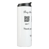 koop bride een drink scan QR code dank uInvitation Thermosbeker (Gedraaid links)