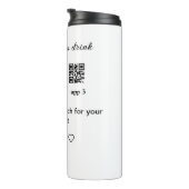 koop bride een drink scan QR code dank uInvitation Thermosbeker (Geroteerd rechts)