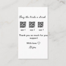 koop bride een drink scan QR code dank uInvitation
