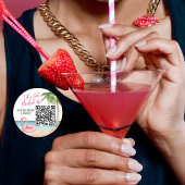 Koop Bruid Een Drankje QR Code Meisjesuitje Ronde Sticker