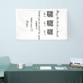 koop bruid een drankje scan QR-code dank je wel Ui Spandoek (Beurs)