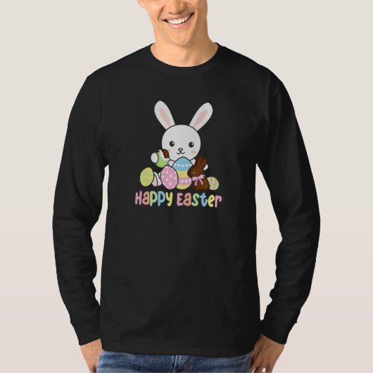 Koop Bunny voor Happy Easter met Paasprogramma's T-shirt (Voorkant)