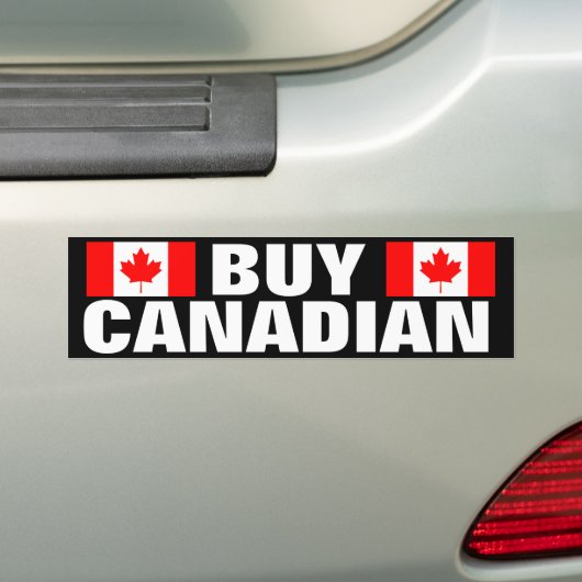 Koop Canadese auto bumper sticker met Canada vlag (Op auto)