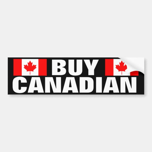 Koop Canadese auto bumper sticker met Canada vlag (Voorkant)