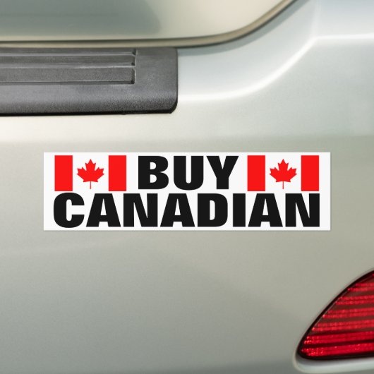 Koop Canadese auto bumper stickers met Canada vlag (Op auto)