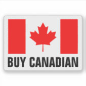 Koop Canadese vinyl stickers met vlag van Canada (Voorkant)
