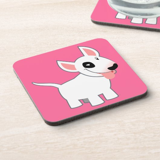 Koop Cartoon Bull Terrier Onderzetters set (Linkerzijde)