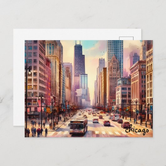 koop coole Travel chicago briefkaarten (Voorkant / Achterkant)