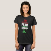 Koop de angst Verkoop de groene handel T-shirt (Voorkant volledig)
