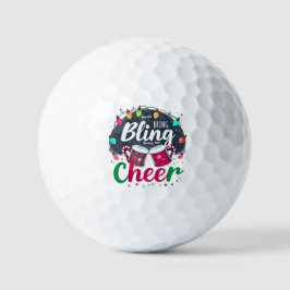 "Koop de Bling, Breng de Cheer." Golfballen