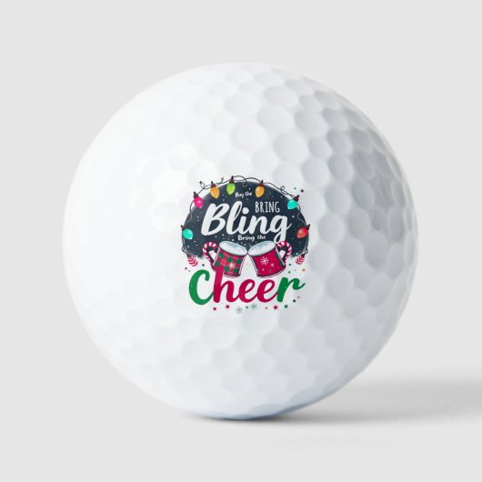 "Koop de Bling, Breng de Cheer." Golfballen (Voorkant)
