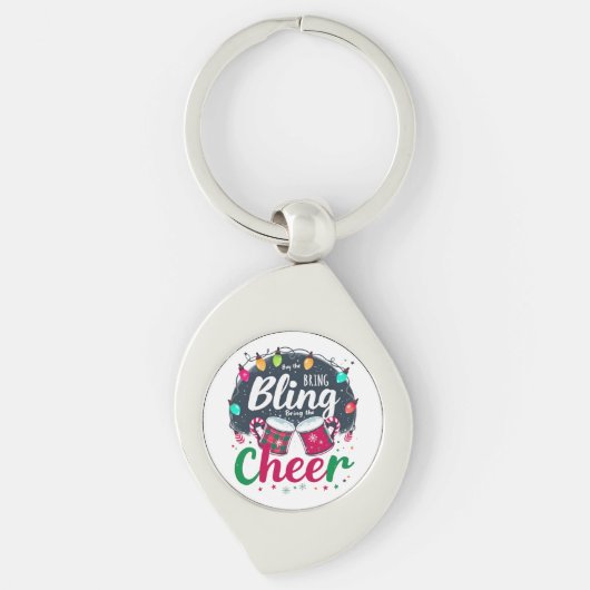 "Koop de Bling, Breng de Cheer." Sleutelhanger (Voorkant)