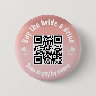 Koop de Bride Code van de Drink QR Ronde Button 5,7 Cm
