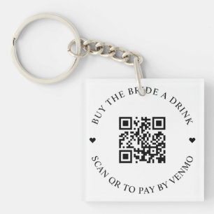 Koop de Bride een Code van de Drink QR Sleutelhanger