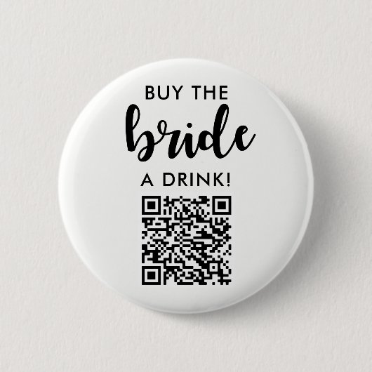 Koop de Bride een Code van het Vrijgezellenfeest Q Ronde Button 5,7 Cm (Voorkant)