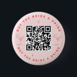 Koop de Bride een Drink Bachelorette Party QR Code Ronde Button 5,7 Cm<br><div class="desc">Vergeet niet deze "Koop de bruid een Drink" QR-code knoppen voor uw vrijgezellenfeest! Komt overeen met ons Retro Cocktail Bachelorette Party thema. Bewerk de QR-code eenvoudig met uw eigen code.</div>