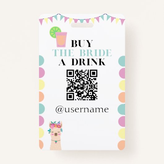Koop de Bride een Drink Crowdfund Bachelorette Bad Badge (Voorkant)