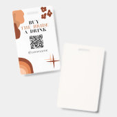 Koop de Bride een Drink Crowdfund Bachelorette Bad Badge (Front & Back)