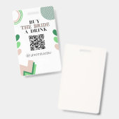 Koop de Bride een Drink Crowdfund Bachelorette Badge (Voor- en achterkant)