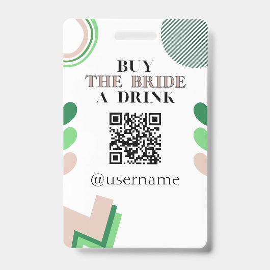 Koop de Bride een Drink Crowdfund Bachelorette Badge (Voorkant)