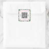 Koop de Bride een Drink Tropische lef QR Code Squa Vierkante Sticker (Tas)