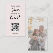 Koop de Bride een Ongewenste QR Code Blush Visitekaartje (Voorkant / Achterkant)