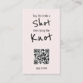 Koop de Bride een Ongewenste QR Code Blush Visitekaartje (Voorkant)
