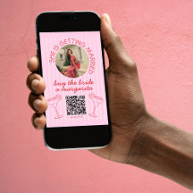 Koop de bruid a Margarita Foto Qr Code Kaart