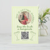 Koop de bruid a Margarita Photo Bride Qr Code Kaar Kaart (Staand voorkant)