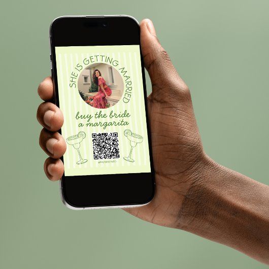 Koop de bruid a Margarita Photo Bride Qr Code Kaar Kaart
