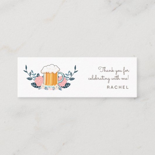 Koop de bruid een bierbachelorette mini visitekaartje (Voorkant)