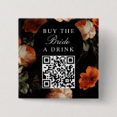 Koop de bruid een drankje Bachelorette QR-code Vierkante Button 5,1 Cm (Voorkant)