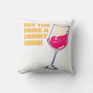 Koop de bruid een drankje Cocktail Schattig Kussen