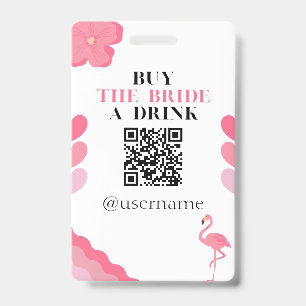 Koop de bruid een drankje Crowdfund vrijgezellenfe Badge