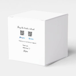 Koop de bruid een drankje donatie QR Venmo PayPal Bedankdoosjes