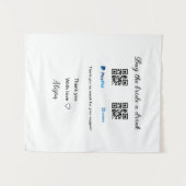 Koop de bruid een drankje donatie QR Venmo PayPal Wandkleed (Voorkant (horizontaal))