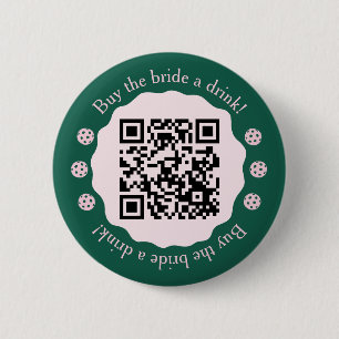 Koop de Bruid een Drankje Pickleball Bachelorette Ronde Button 5,7 Cm
