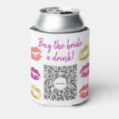 Koop de Bruid een Drankje QR code Hen Party Blikjeskoeler (Blikje Achterkant)