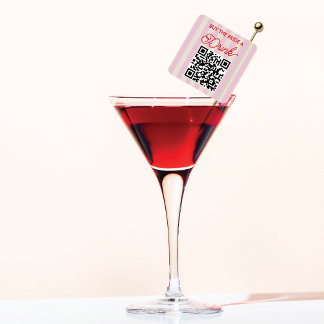 Koop de bruid een drankje vrijgezellenfeest vierkante sticker