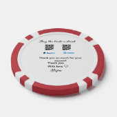 Koop de bruid een drink donatie QR Venmo PayPal Poker Chips (Enkel)