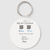 Koop de bruid een drink donatie QR Venmo PayPal Sleutelhanger (Achterkant)